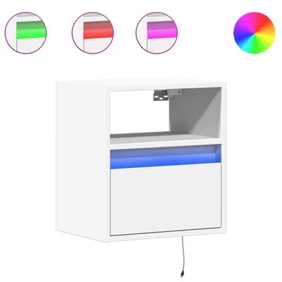 Immagine prodotto di vidaXL Mobili TV a parete con illuminazione a LED 2 pz. Bianco 41x31x45 cm