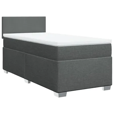 Produktbild von vidaXL Boxspringbett mit Matratze Dunkelgrau 90x200 cm Stoff