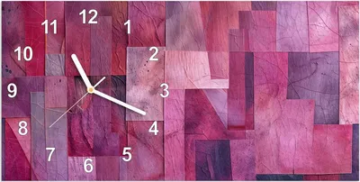 Produktbild von Wanduhr aus Glas mit Motiv Abstrakte Blaetter- 60 x 30 cm - inkl. Aufhängesystem