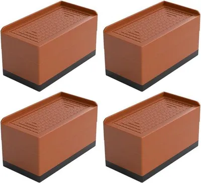 Productafbeelding van Meubelverhogers 7.5 cm - Hoogte verstelbaar - Stevig en schokabsorberend - Voor bed, tafel en bank