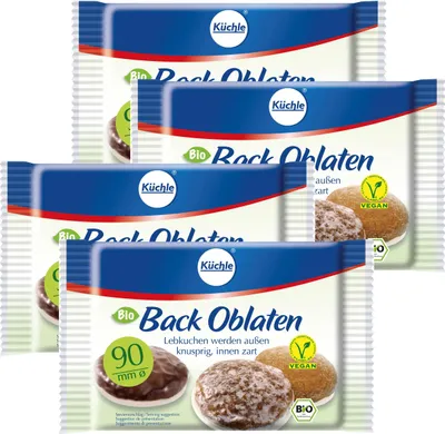 Produktbild von Küchle runde  Back Oblaten Ø90mm 26g - Makronen bleiben innen zart (4er Pack)