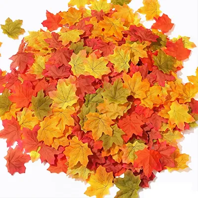 300 Kunst-Herbstblätter, Ahornblätter, bunt für Deko & Basteln