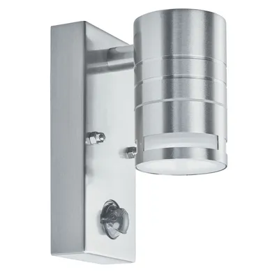 Produktbild von Zeitgenössische Wandleuchte Metro Stahl Chrom Glas 1 Licht Gu10