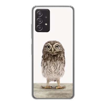 Produktbild von MuchoWow® Handyhülle Schutzhülle Hülle für Samsung galaxy a73 Eule - Braun - Eulenküken - Kinder - Jungen - Mädchen Silikon Softcase Handy Hülle - Handyhülle