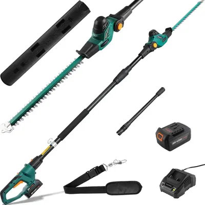 Produktbild von Heckenschere - Teleskop-Heckenschere - Akku-Heckenschere - Elektrische Heckenschere - Strauchscheren