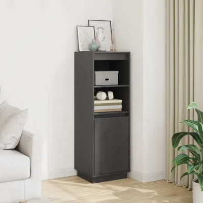 Obrázek produktu pro vidaXL Highboard Grey 37x34x110 cm Masivní borovicové dřevo