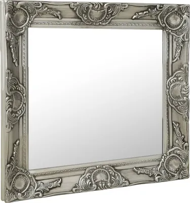 Zdjęcie produktu dla vidaXL Lustro ścienne w stylu barokowym 50x50 cm srebrne