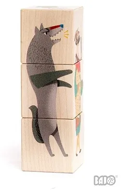 Produktbild von Bajo Holzblockpuzzle Rotkäppchen - Lernspielzeug 12 Blöcke