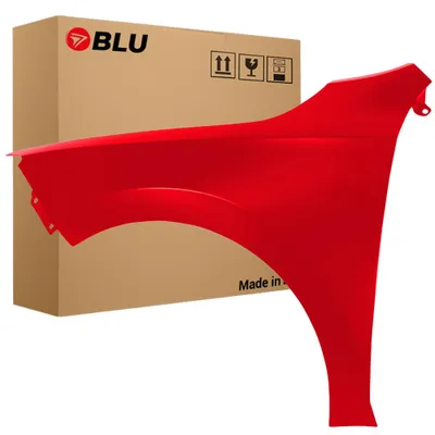 Productafbeelding van BLU Spatbord geschikt voor Seat Toledo IV 4 LY3D Links Rood TornadoRot Zonder richtingaanwijzeropening | 2012-2019 | Voorzijde | Gelakt | Montageklaar