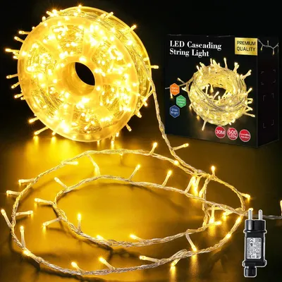 LED-Lichtschnur warmweiß 30m, 600 LEDs, 9 Modi, IP65