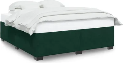 Produktbild von vidaXL Bettgestell ohne Matratze Dunkelgrün 200x200 cm Samt