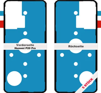 Produktbild von 5x Huawei P30 Pro Akkudeckel Klebefolie Kleber Backcover Rahmen Batterie Adhesive Glue