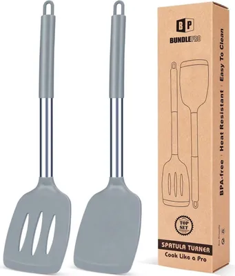 Zdjęcie produktu dla Zestaw szpatułek silikonowych, wytrzymałe, nieprzywierające, odporne na ciepło, wolne od BPA, szare
