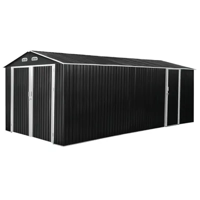 Produktbild von 4iQ Metallgarage 6x3 m, 18 m², verzinkter Stahl, Anthrazit