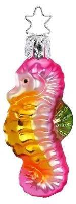Produktbild von Christbaumschmuck Glas Seepferdchen 7,5cm bunt
