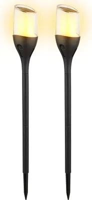 Produktbild von 2er Set LED Solarleuchte, Fackel, Erdspieß, Feuereffekt H 64,5 cm