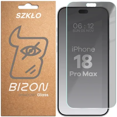 Produktbild von Gehärtetes Glas mit Privatschutzfilter für iPhone 18 Pro Max, Bizon Glass Clear Shadow, getönt