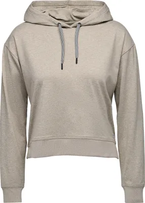 Beige W Circuit Midlayer Hoody von Black Diamond für Damen; mit Kapuze und langen Ärmeln.