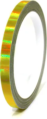 Produktbild von 10m Zierstreifen 7mm Hologramm Gelb Dekorstreifen Auto Motorrad Boot Modellbau Klebestreifen