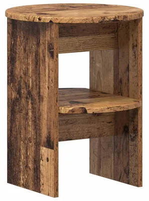 Image de Meuble d'appoint Bois ancien Ø40 x 50 cm Bois d’ingénierie