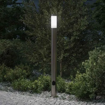 Obrázek produktu pro vidaXL Světelný sloupek s vývodem 110 cm z nerezové oceli IP44