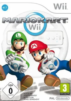 Produktbild von Mario Kart Wii mit Lenkrad (UK)
