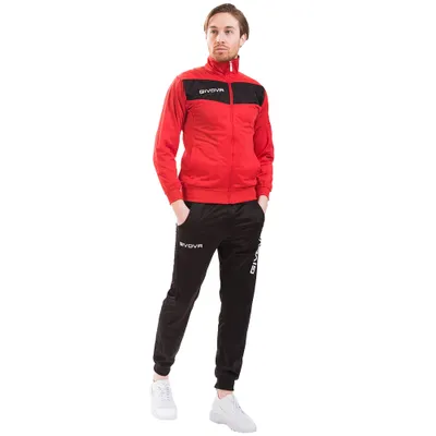 Produktbild von 2XL rot/schwarz (rosso/nero)| Givova Tuta Visa Trainingsanzug