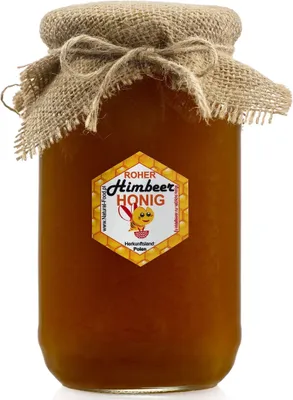 Produktbild von NATURAL FOOD Roher Honig - Direkt vom Imker - Roh Natürlich - Ungefiltert - Nicht Geschleudert oder Erhitzt - Geschenkidee - 22 KG - Himbeerhonig