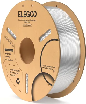 Produktbild von ELEGOO PLA-1.75mm-1KG-Cardboard Spool-Clear
