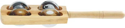 Produktbild von Schellenstab klein, 23 cm, mit 4 Tamburinglocken für musikalische Frühförderung