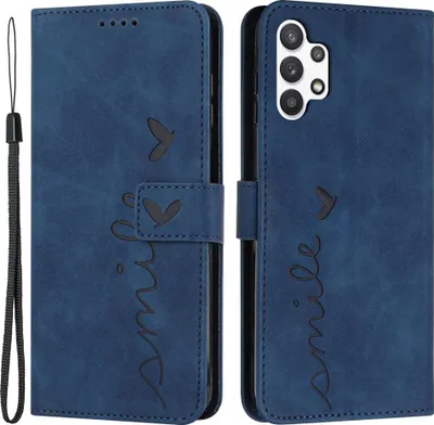 Produktbild von Samsung Galaxy A13 4G Hülle - Coverup Smile Klapphülle - Blau