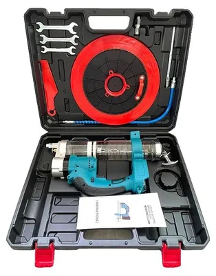 Produktbild von Fettpresse, Maximaler Druck 69 MPa, Maximale Ausgangsleistung 960 W, Schlauchlänge 50 cm, Geräuschpegel 76 dB (A), Schmiermittelkapazität 410 Gramm
