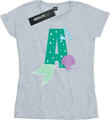 Produktbild von Disney - "Alphabet A Is For Ariel" T-Shirt für Damen BI36932 (XXL) (Grau)