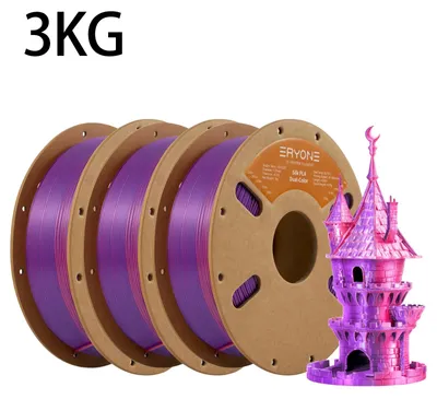 Obrázok produktu pre 3D tlačový filament PLA – Silk, dvojfarebný – 3 kg, farba: fialová, priemer: 1,75 mm ±0,03 mm – Vhodné pre FDM 3D tlačiarne – Čisté navinutie