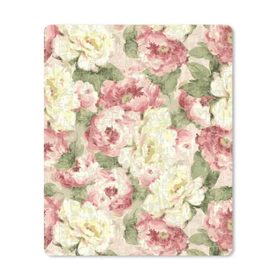 Produktbild von MuchoWow® Mauspad Mousepad Rosen - Vintage - Muster 19x23 cm - Mousepads - Maus Mat - Pad - Mausunterlage - Mauspads - Spielen