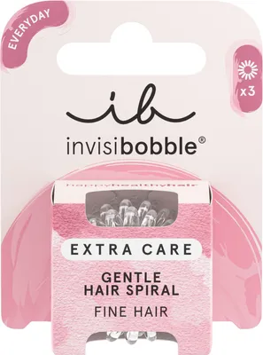 Obrázek produktu pro invisibobble Extra Care Crystal Clear, Stuha do vlasů, Průhledná, Jednobarevný, Dospělí, 3 kusů