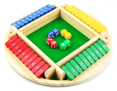 Productafbeelding van Shut The Box-spel, dobbelspel voor 4 spelers