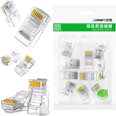 Image de Ugreen Connecteurs RJ45 Cat6 Transparent - 10x KP26283