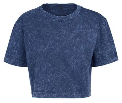 Immagine prodotto di Build Your Brand - T-shirt corta da donna LT2244 (XL) (blu indaco/bianco)