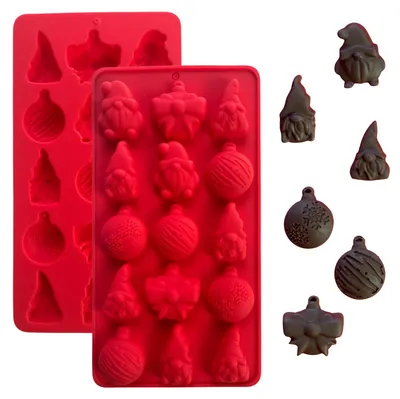 Weihnachts-Schokoladenform, Silikon, 15 Vertiefungen, 1 Stück