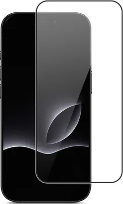 A screen protector is shown placed over a smartphone.