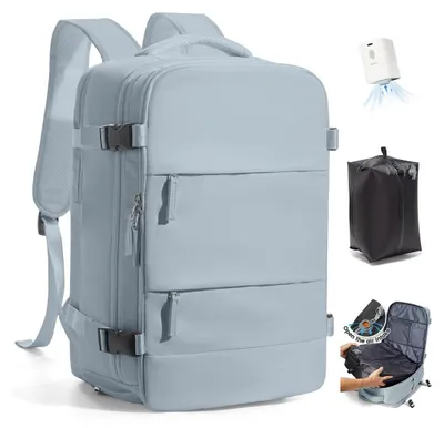 Productafbeelding van Omgoods - Vacuum Rugzak met Pomp - Handbagage voor Ryanair en Reizen