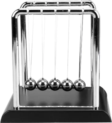 Produktbild von Klassische Newtons Cradle Kinetic Balls Schule Bildungsleitungsspielzeug Desktop Dekor-Größen:L