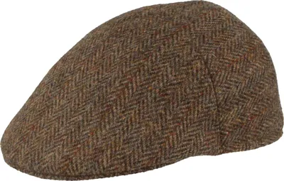 Harris-Tweed knautschbare Flatcap Schirmmütze von Hut-Breiter in grün