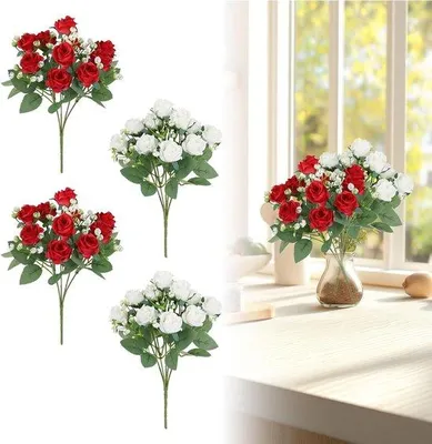 Immagine prodotto di Set di 4 fiori artificiali realistici di alta qualità