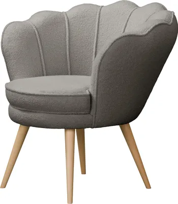 Produktbild von home24 Sessel - Bouclé - Füße Hell