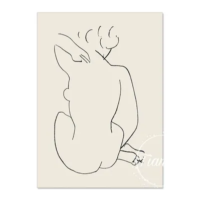 Produktbild von TPFLiving Kunstdruck LW-1206 (OHNE RAHMEN) Poster - Leinwand - Wandbild - Hochauflösender Giclée-Druck, langlebig und hochwertig - Abstrakte Frauenmotive von Henri Matisse -  - Größe: 21x30cm