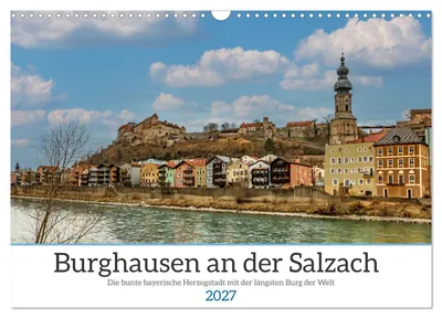 Produktbild von Burghausen an der Salzach (Wandkalender 2027 DIN A3 quer), CALVENDO Monatskalender