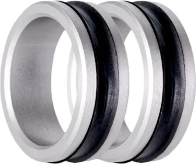 Produktbild von INF Aluminiumlegierung Angelschnurring - 2 Stück, Verbesserter Halt, Schutz Silber