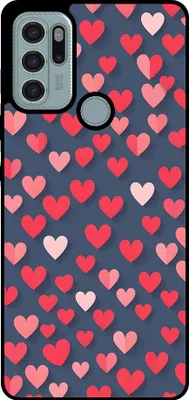 Produktbild von Smartphonica Telefon Fall passt Motorola Moto G60s mit rosa und roten Herzen Impressum - TPU Backcover Fall mit rosa und roten Herzen Design
